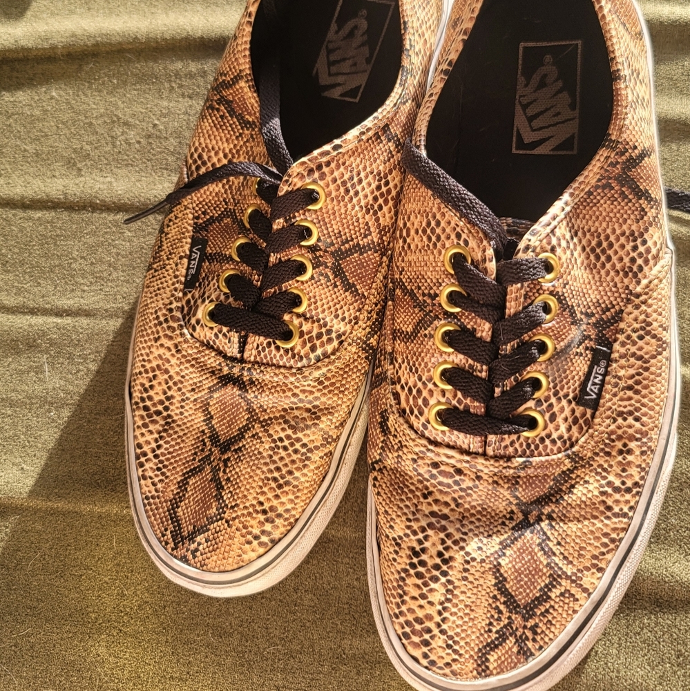 Snakeskin Vans Low Tops